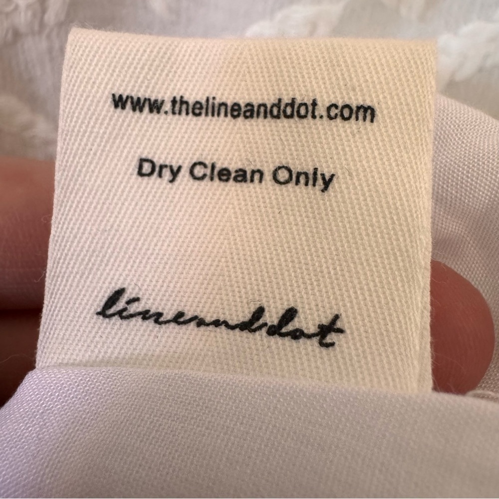 NWT Anthropologie Line & Dot Vandy Textured Dress Bridal White Size XS - Picture 12 of 14